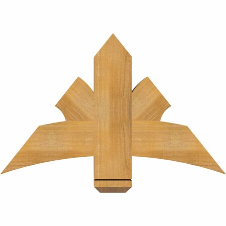 Ekena Millwork Davenport Rough Sawn Timber Gable Bracket, Western Red Cedar, 36"W x 23"H x 4"D x 6"F, 15/12 Pitch GBW036X23X0406DAV00RWR
